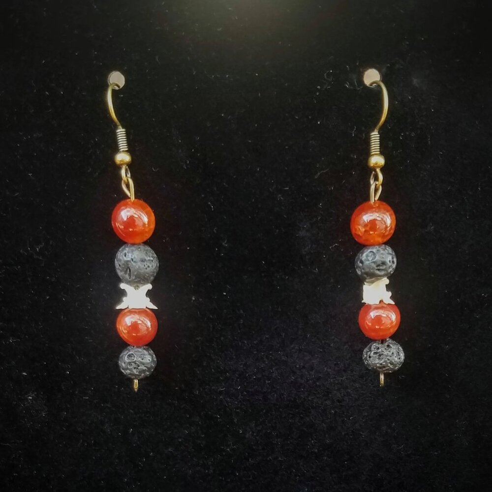 Breath of Fire III - lava aromatherapy earrings